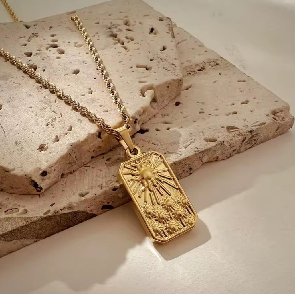 Golden Horizon Pendant Necklace