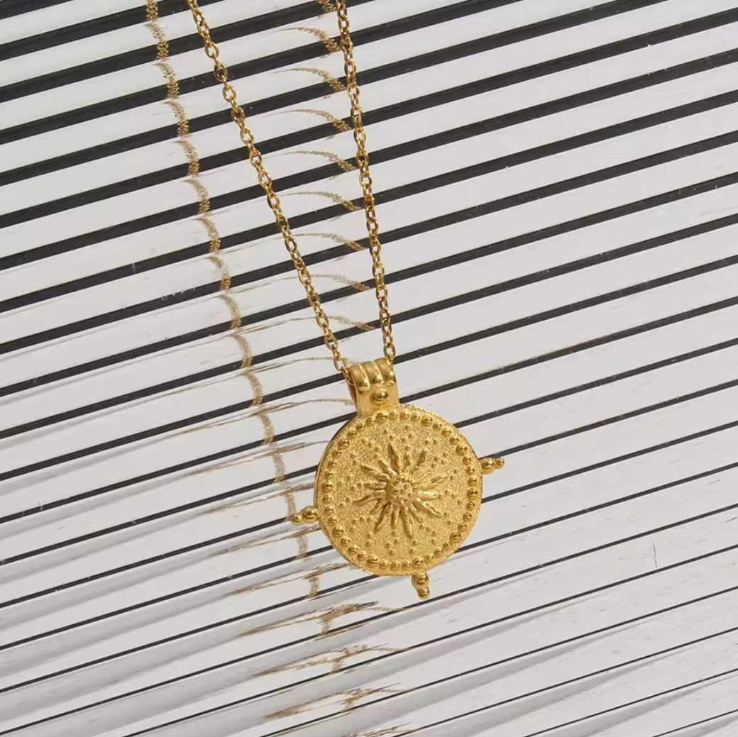 Helia Compass Pendant Necklace