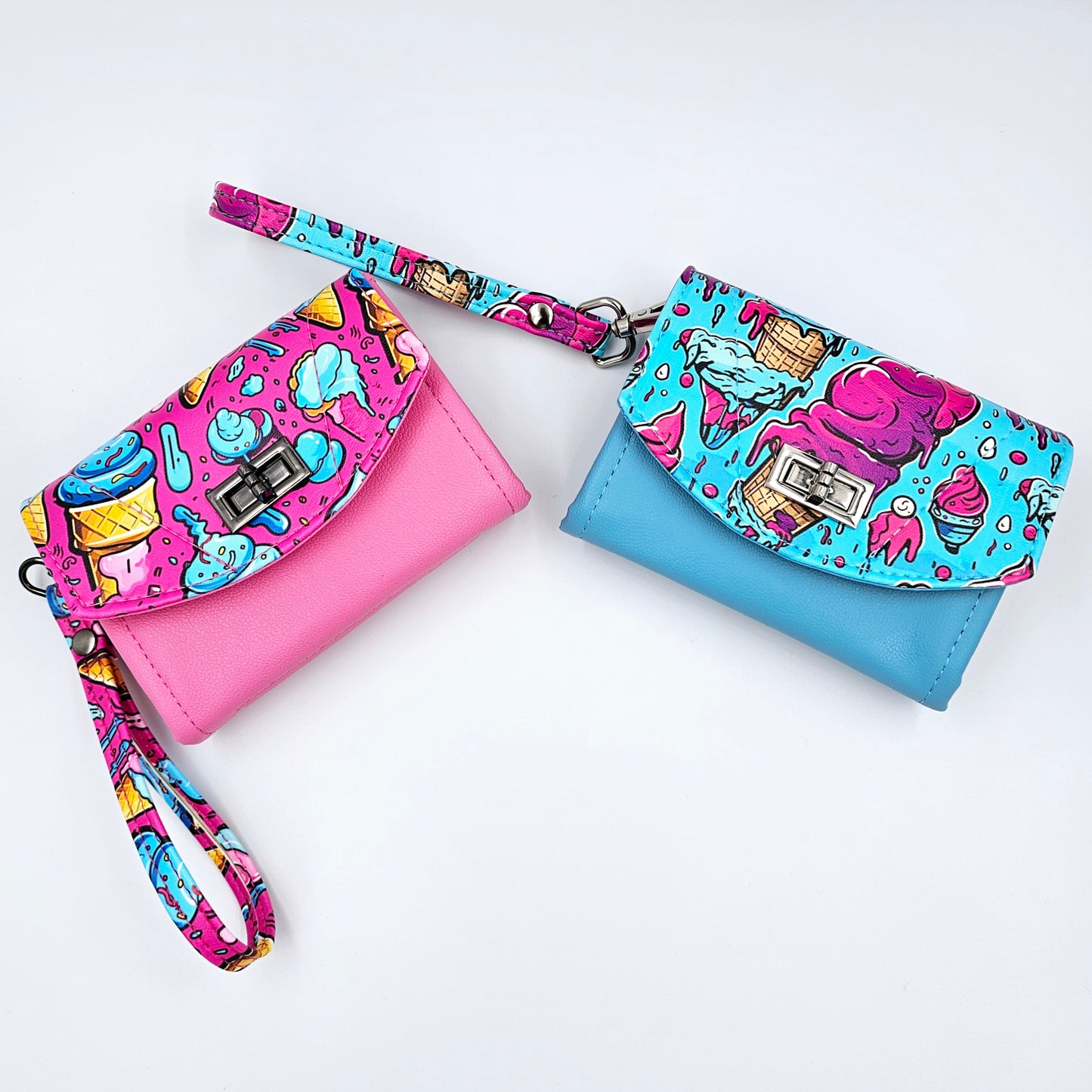 Blue Bubblegum Sundae Mini Clutch Wallet