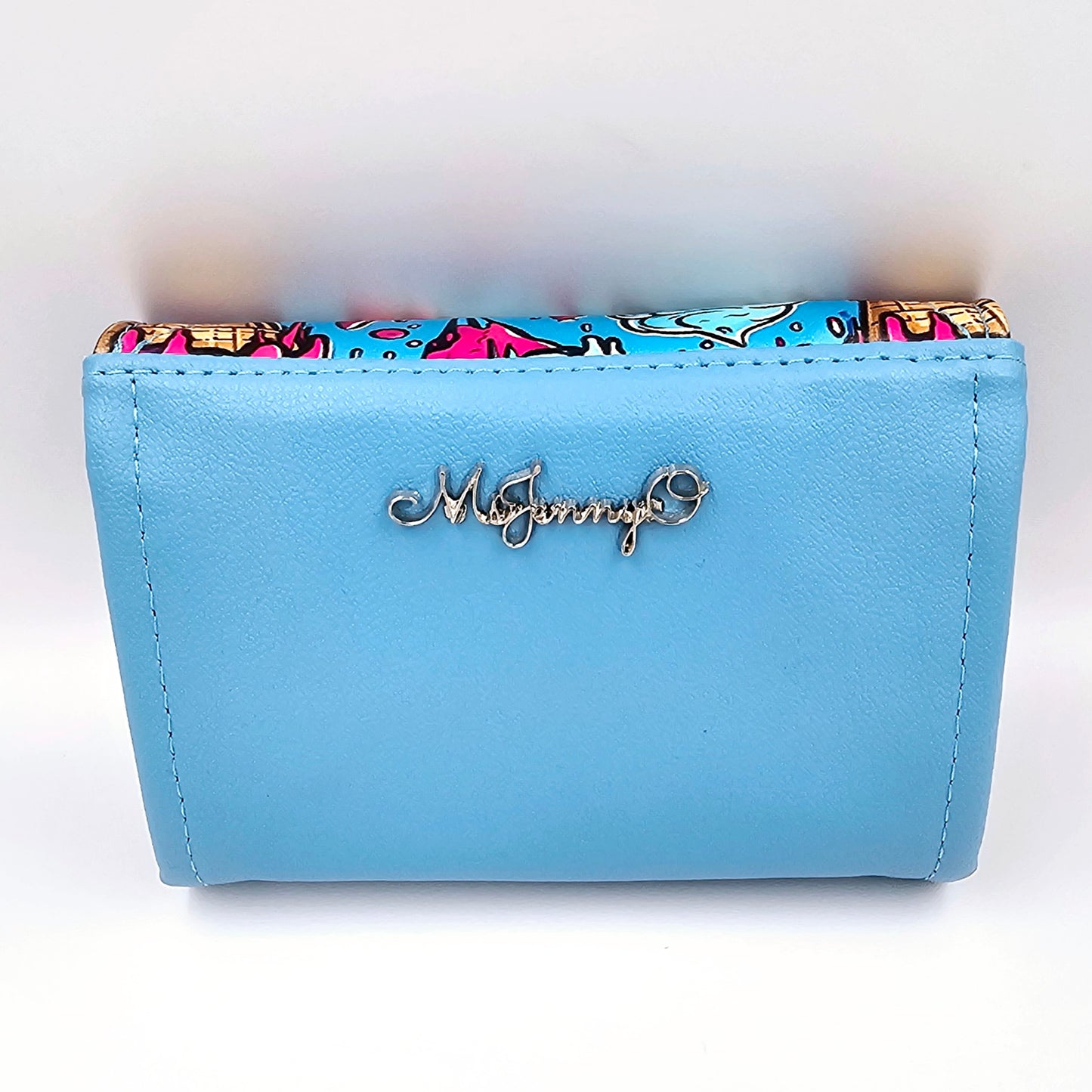 Blue Bubblegum Sundae Mini Clutch Wallet