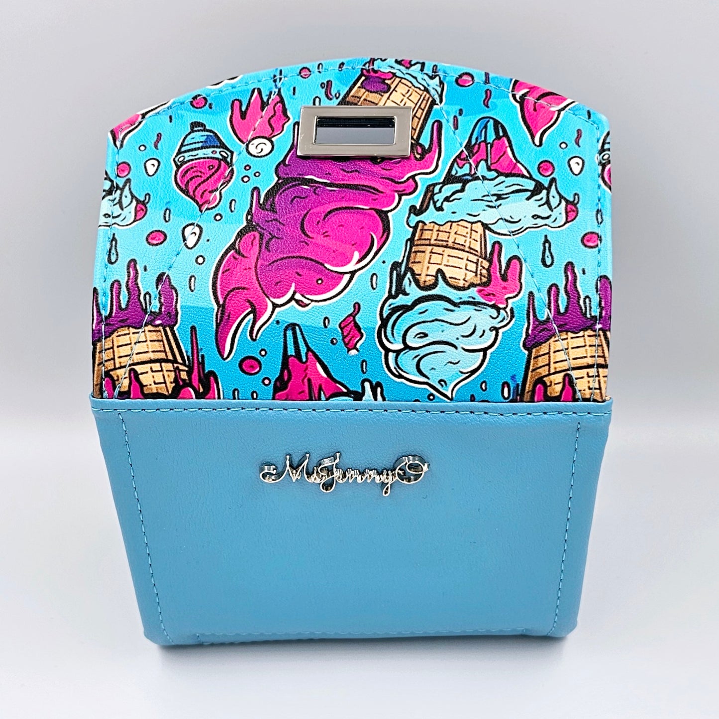 Blue Bubblegum Sundae Mini Clutch Wallet