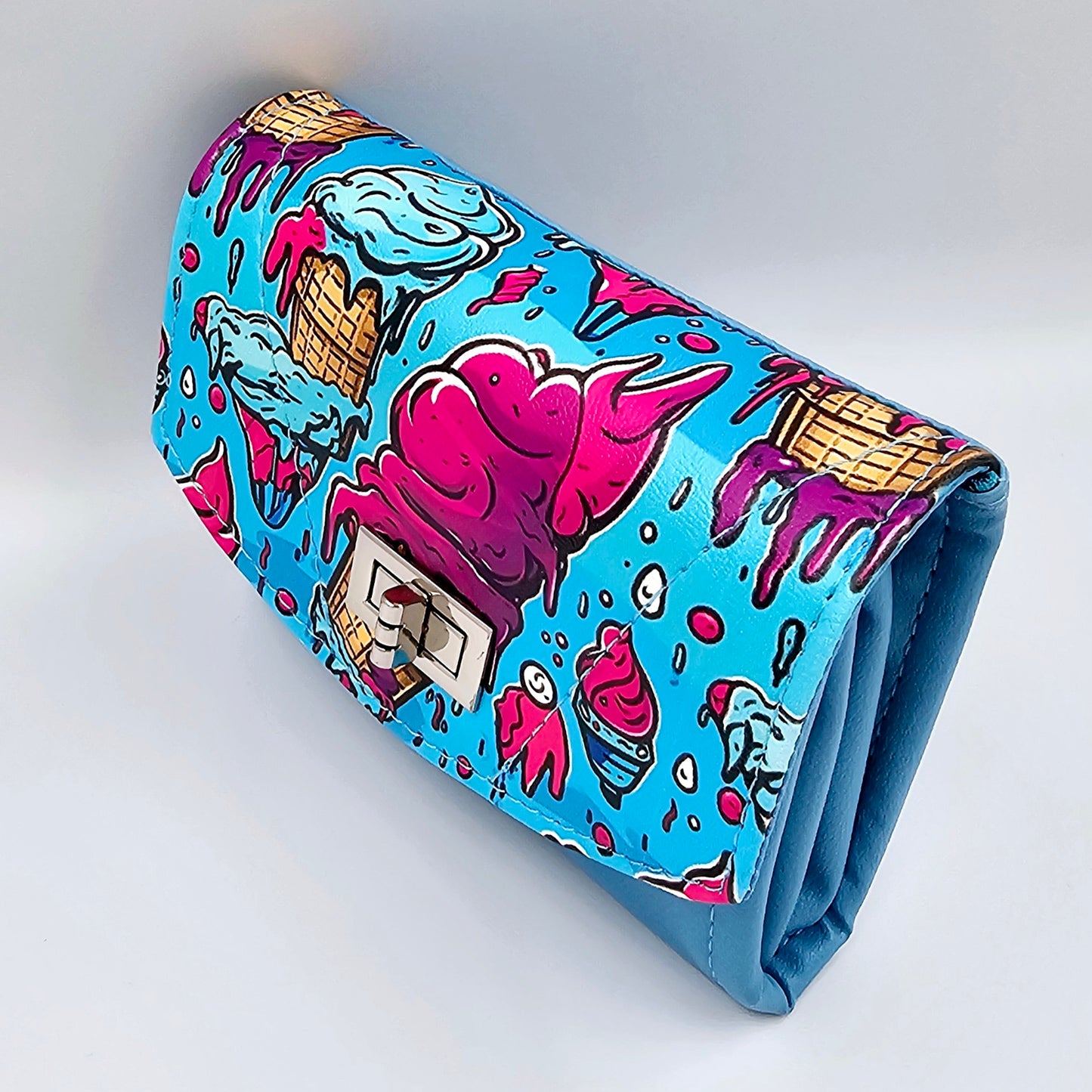 Blue Bubblegum Sundae Mini Clutch Wallet