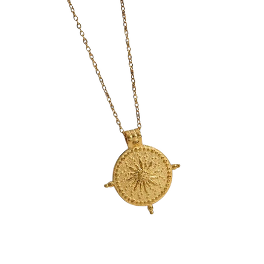 Helia Compass Pendant Necklace