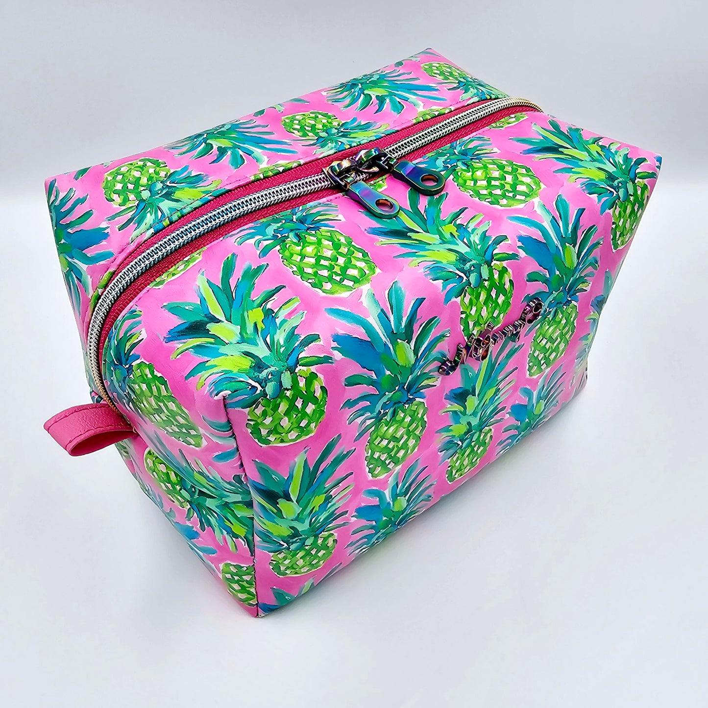 Large Pink Pineapple Cosmetic Bag