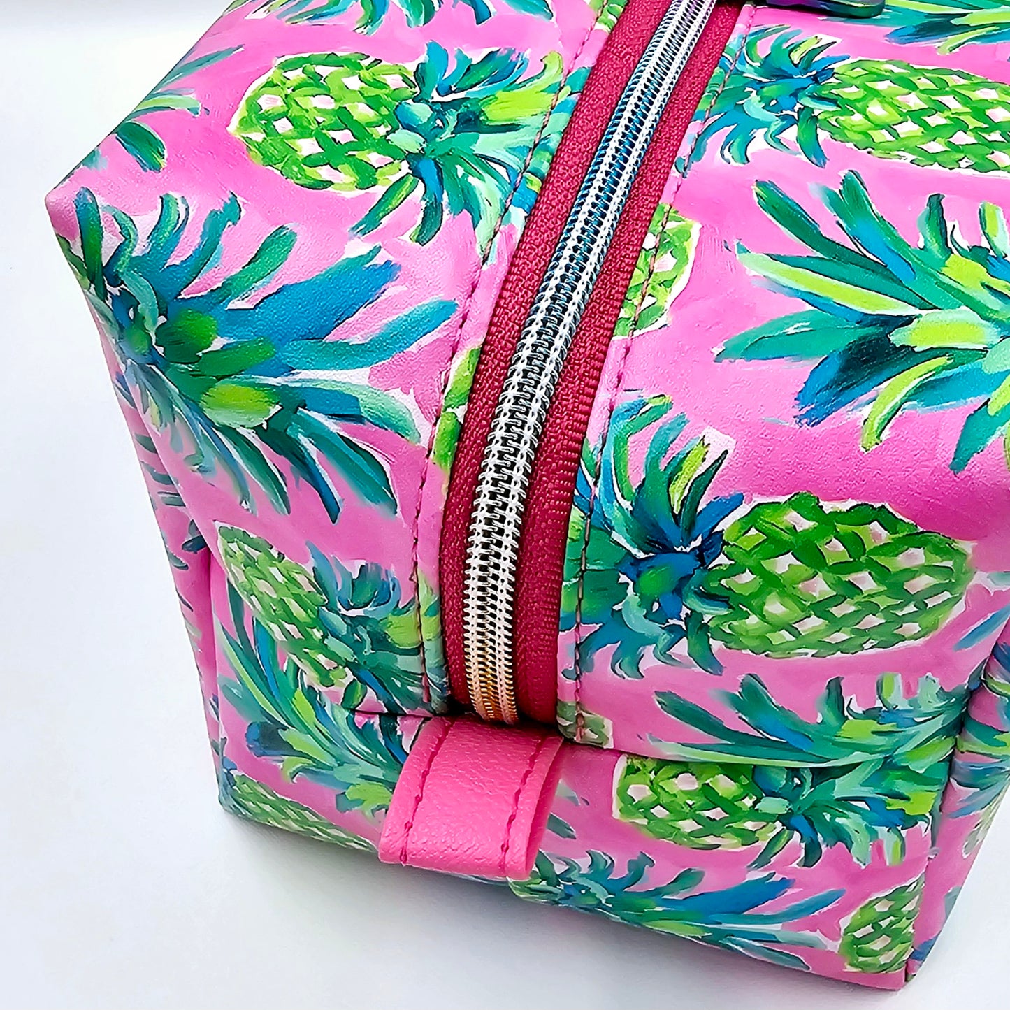 Large Pink Pineapple Cosmetic Bag