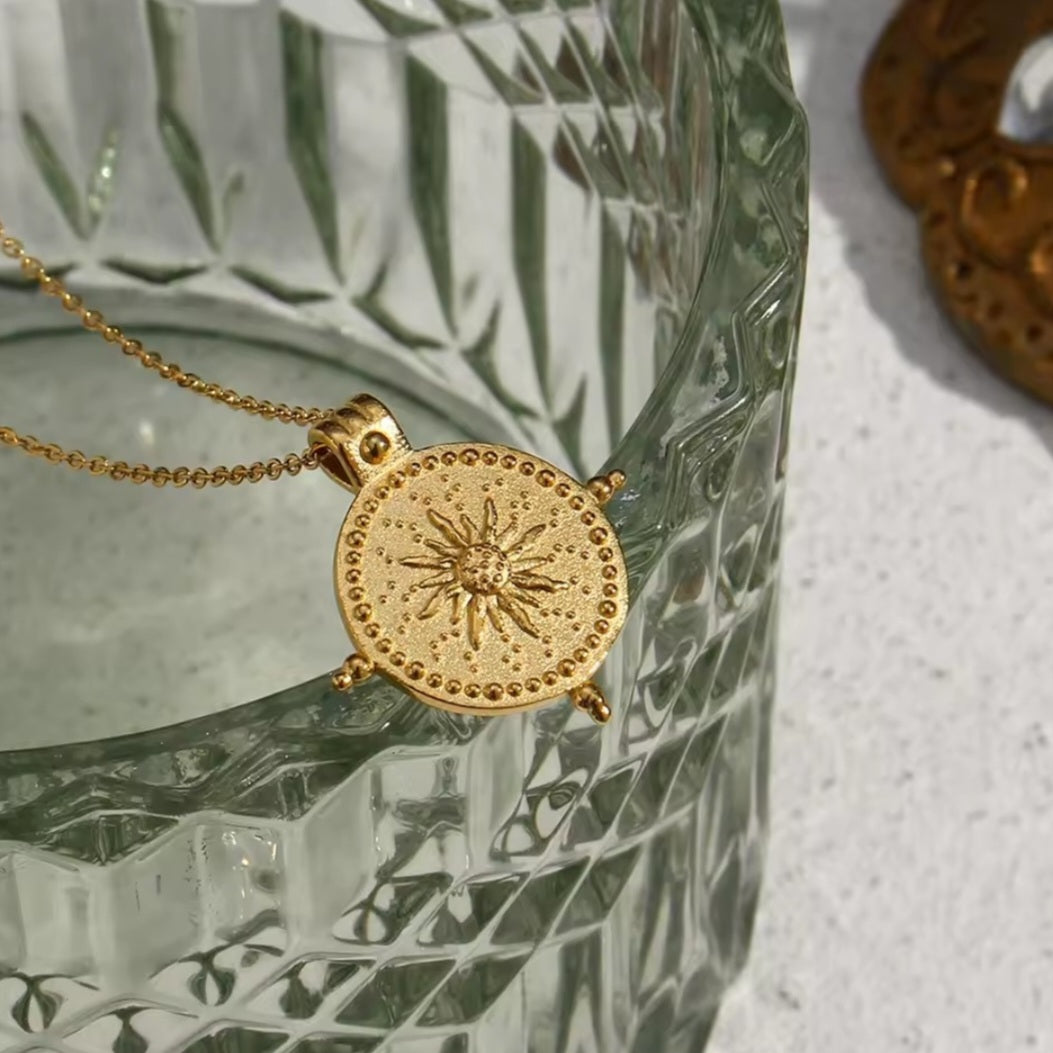 Helia Compass Pendant Necklace