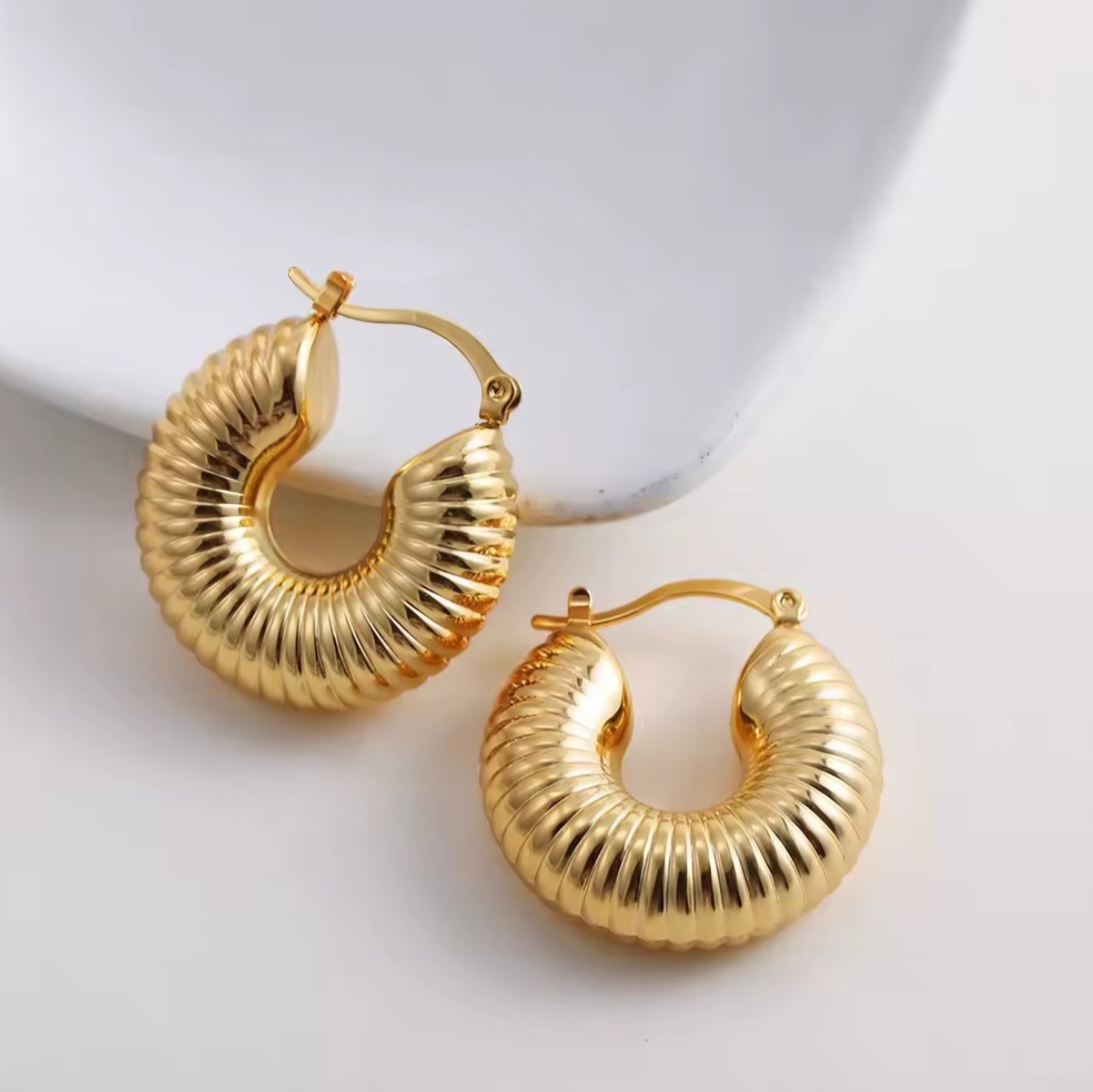 Solara Ribbed Hoops