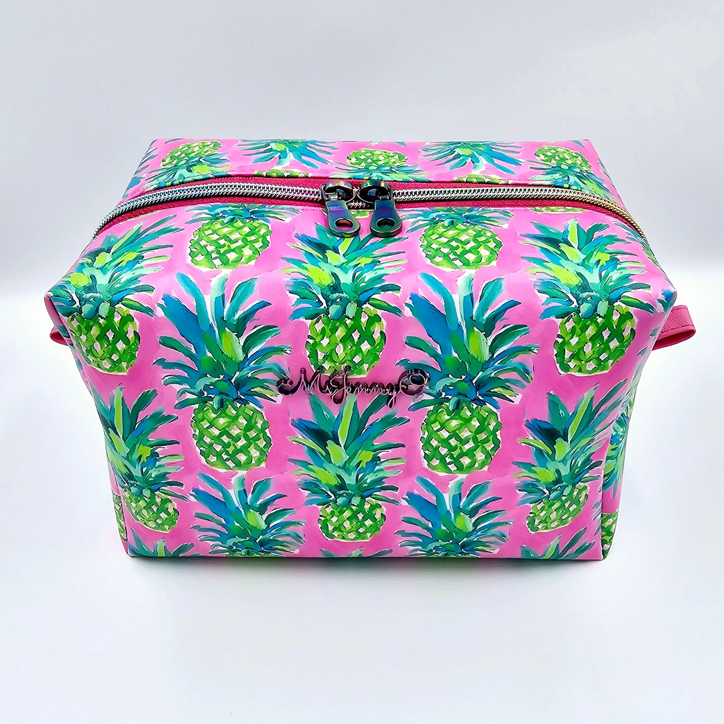 Large Pink Pineapple Cosmetic Bag