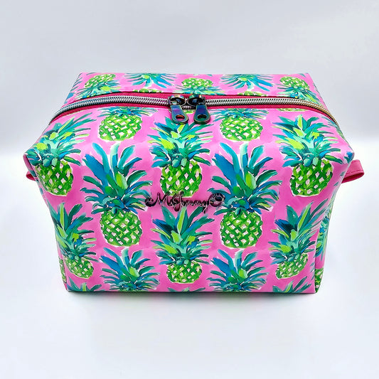 Large Pink Pineapple Cosmetic Bag