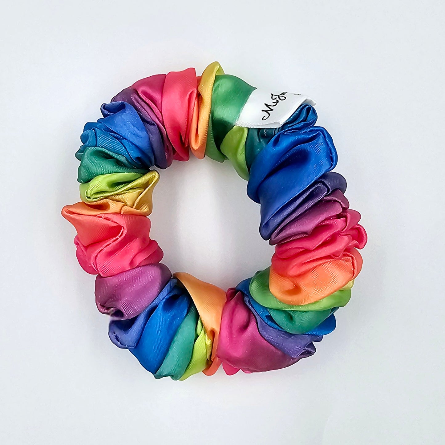 Rainbow Joy Satin Mini Scrunchies (pack of 2)