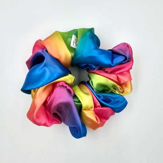 Rainbow Joy Satin Maxi Scrunchie