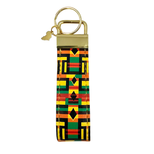 Yellow Kente Key Fob