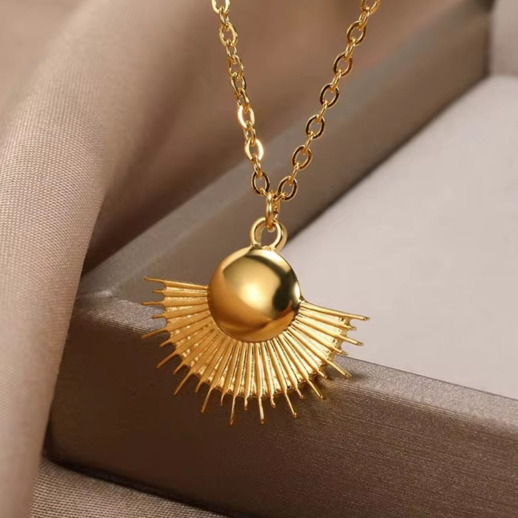 Makeda Sun Pendant Necklace